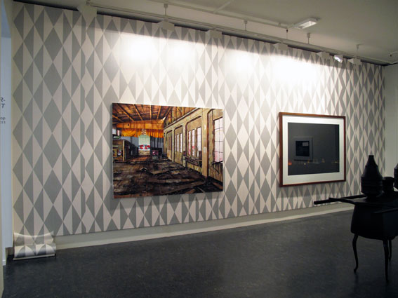 Installation view of paper room an exhibition by Sara MacKillop